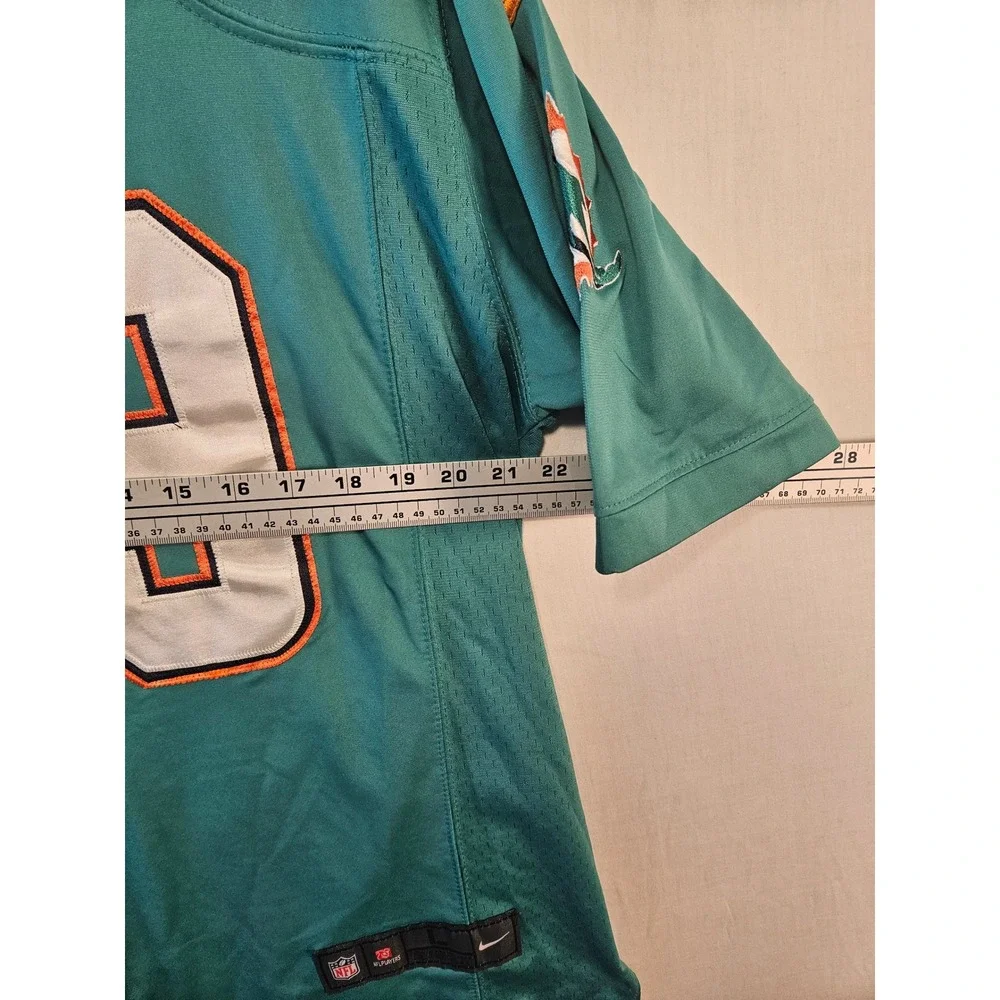 Nike Miami Dolphins Huth 49 On Field Jersey Mens Large Aqua Teal NFL Football